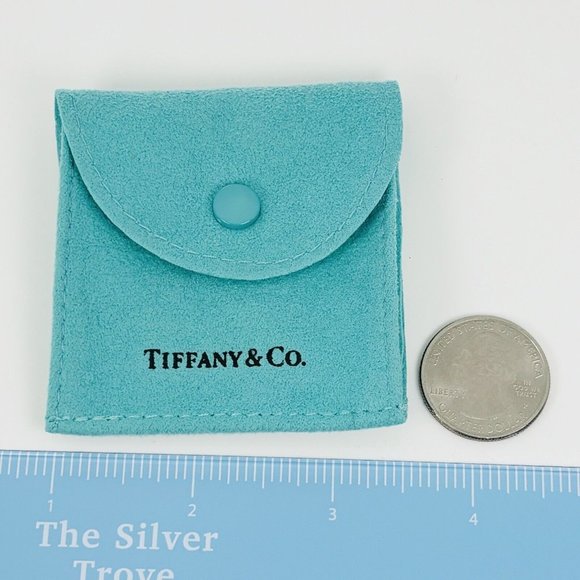 Tiffany & Co Blue Square Snap Suede Pouch Anti Tarnish - Picture 3 of 3